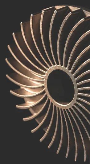 Detail produktu vyrobeného práškovou metalurgií
